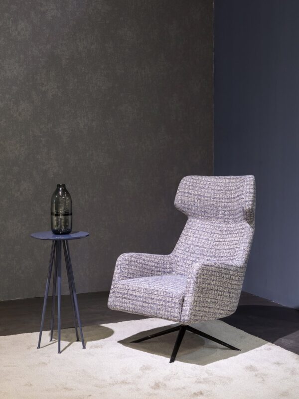 Fauteuil EMMA - Tissu amovible et base métal noire – Image 4