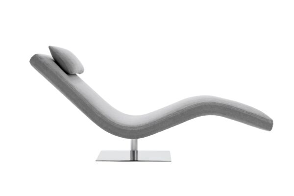 Chaise longue KALINDA - Tissu ou cuir, pivotante