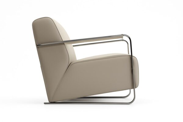 Fauteuil ELLE - Métal chromé et design contemporain