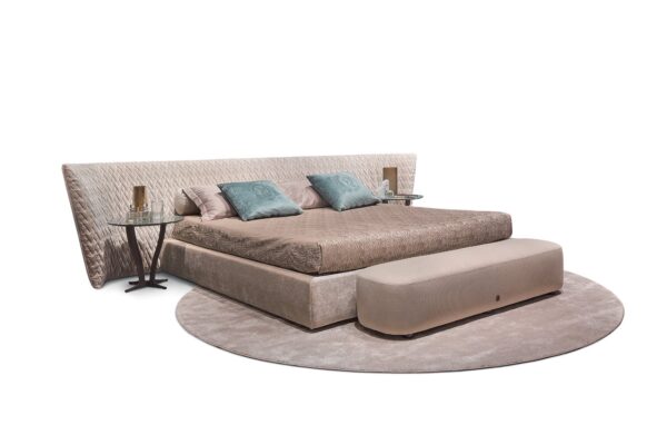 Lit double SEMIRA 2 - Tissu haut de gamme – Image 4