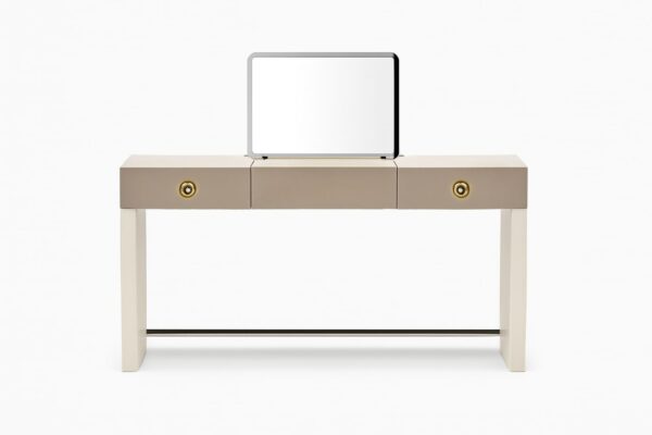 Coiffeuse JASMINE - Cuir tressé imprimé