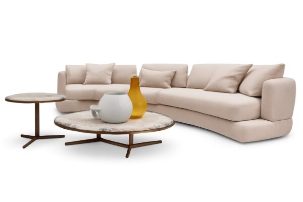 Canapé modulaire ARABESQUE - Tissu clair et assise profonde