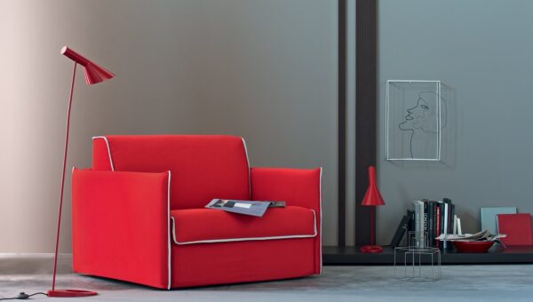 Canapé-lit SPACE - Tissu gris moderne – Image 3