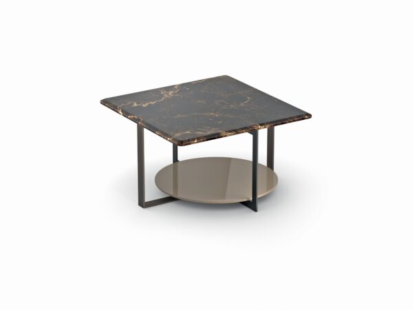 Table basse CLINT 1/5 – Métal noir et laque brillante – Image 3