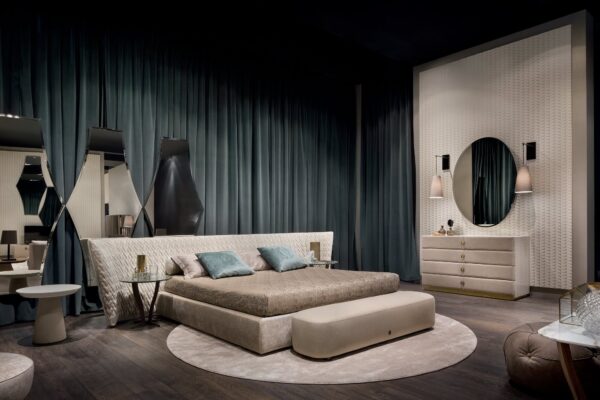 Lit double SEMIRA 2 - Tissu haut de gamme – Image 2