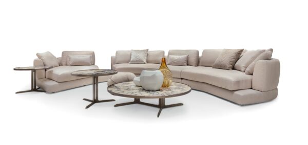 Canapé modulaire ARABESQUE - Tissu clair et assise profonde – Image 2